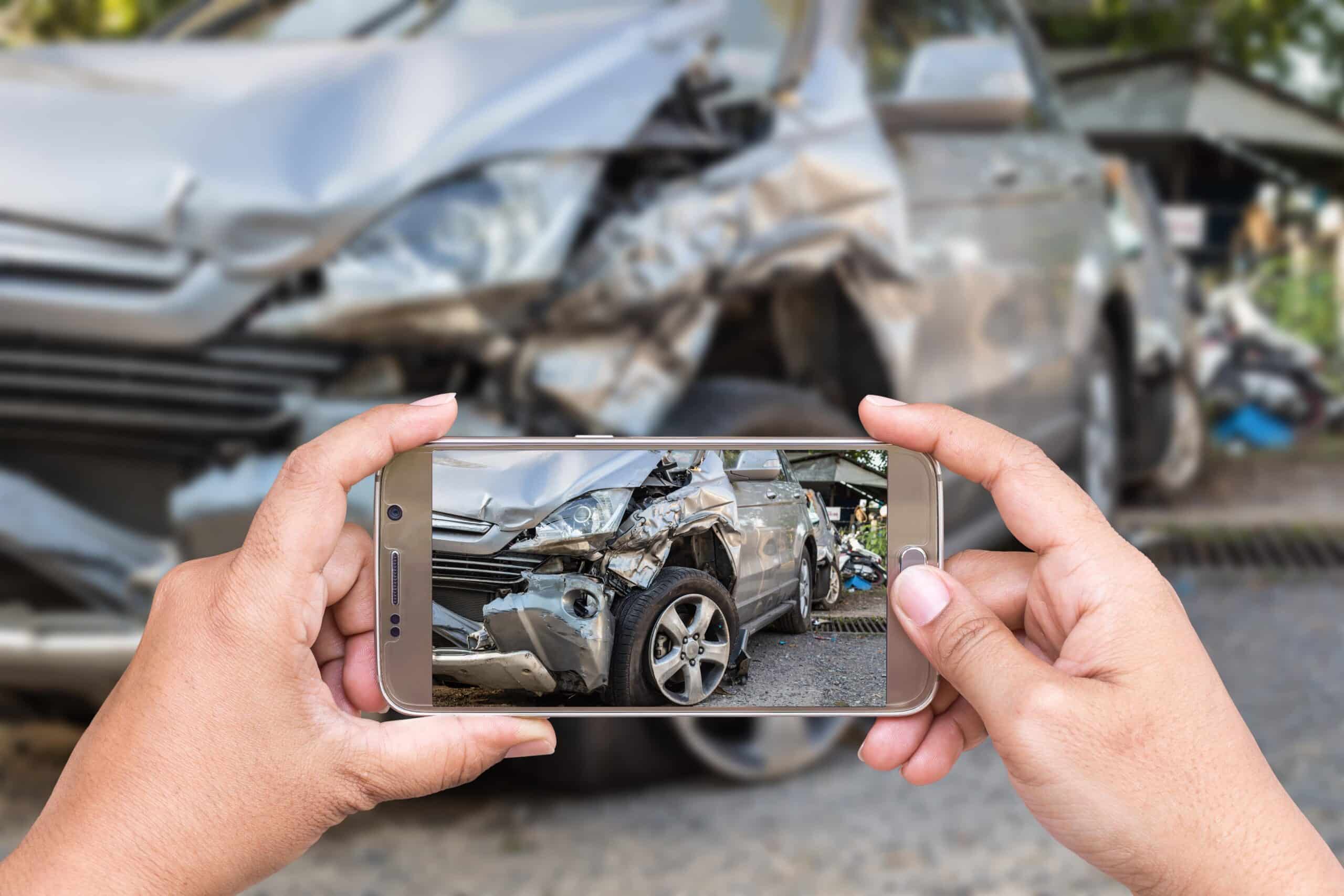 Photo Taken of a Car Accident in Castle Rock