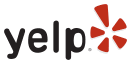 Yelp logo used on used on the Casares Injury Law website, Castle Rock car accident attorneys