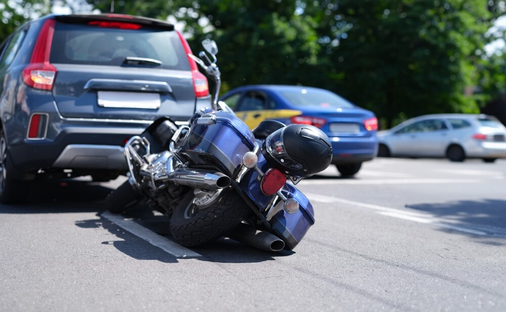 A photo of a touring bike accident the Casares Injury Law website, Castle Rock car accident lawyers